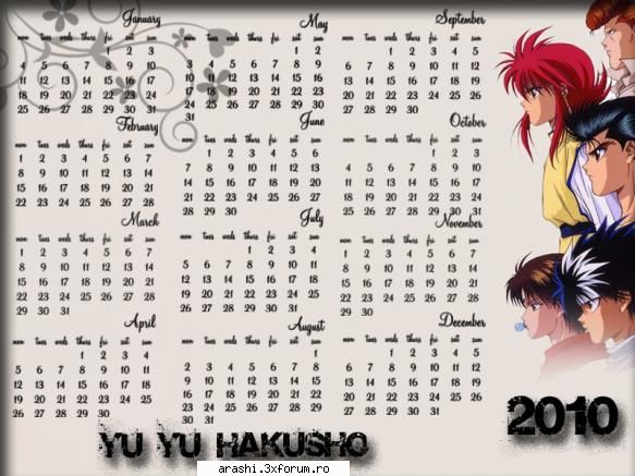 calendare 2010